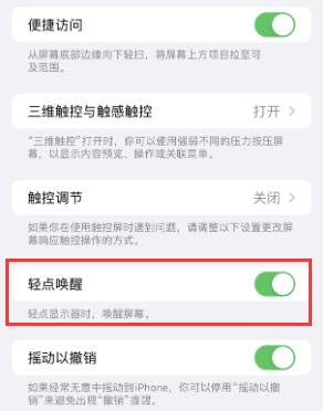 上思苹果授权维修站分享iPhone轻点无法唤醒怎么办 