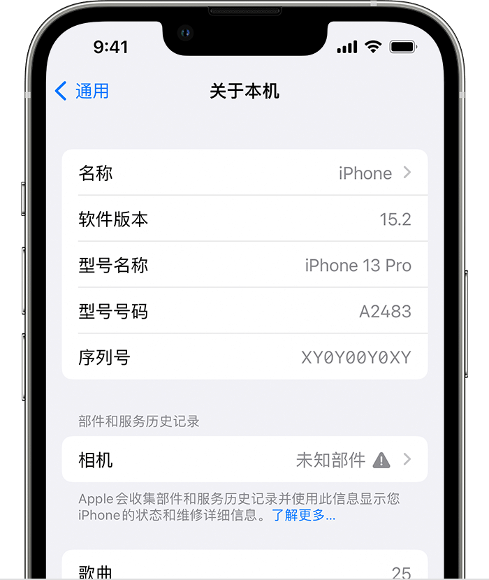 上思苹果维修分享iPhone 出现提示相机“未知部件”是什么原因？ 